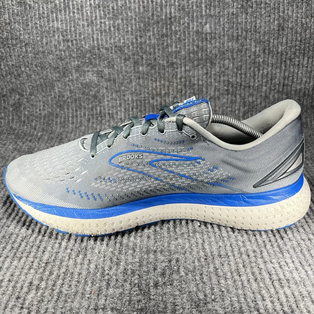 Brooks Glycerin 19 Men's Size 13 Quarry Grey Zap Blue Running Shoes 1103561D095 - Picture 10 of 16